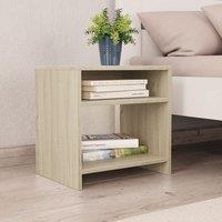 Berkfield Home Bedside Cabinet Sonoma Oak 40x30x40 cm Engineered Wood in Brown | Size: 40 x 30 x 40 cm