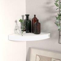 Berkfield Home Floating Corner Shelf White 25x25x3.8 cm MDF