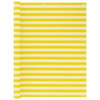 Berkfield Home Balcony Screen Yellow & White 120x600 cm HDPE