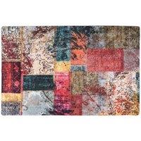 Berkfield Home Rug Washable Patchwork 80x150 cm Multicolour Anti Slip | Size: 100 cm diameter