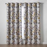 Alan Symonds Giverny Blockout Curtains Thermal Eyelet Header in Yellow | Size: 229 cm width x 229 cm drop