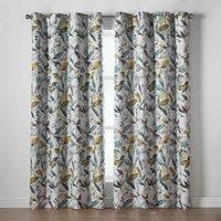Alan Symonds Giverny Blockout Curtains Thermal Eyelet Header in Green | Size: 168 cm width x 229 cm drop