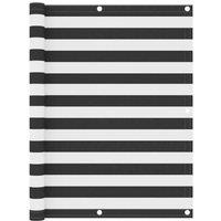 Berkfield Home Balcony Screen Anthracite & White 120x500 cm Oxford Fabric