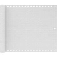 Berkfield Home Balcony Screen White 75x500 cm HDPE