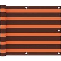 Balcony Screen Orange and Brown 75x400 cm Oxford Fabric