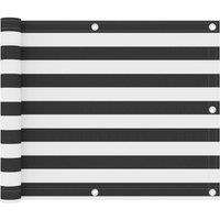 Berkfield Home Balcony Screen Anthracite & White 75x500 cm Oxford Fabric