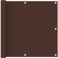Berkfield Home Balcony Screen Brown 90x400 cm Oxford Fabric
