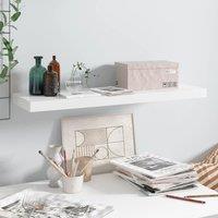 Floating Wall Shelf High Gloss White 80x23.5x3.8 cm MDF