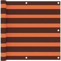 Berkfield Home Balcony Screen Orange & Brown 90x600 cm Oxford Fabric