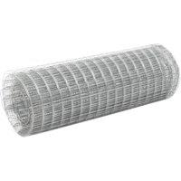 Chicken Wire Fence Galvanised Steel 10x0.5 m Silver