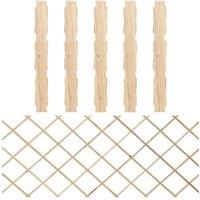Berkfield Home Trellis Fences 5 pcs Solid Firwood 180x80 cm in Brown