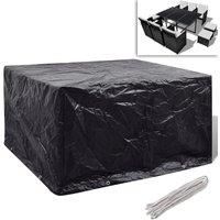 Garden Furniture Cover 6 Person Poly Rattan Set 8 Eyelets 172 x 113cm