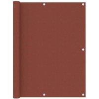 Berkfield Home Balcony Screen Terracotta 120x300 cm Oxford Fabric in Brown