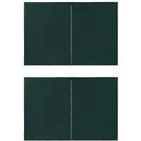 Berkfield Home Party Tent Sidewall 2 pcs with Zipper PE Green