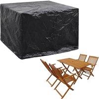 Berkfield Home Garden Furniture Cover 8 Eyelets 122x112x98 cm in Black | Size: 122 x 112 x 98 cm