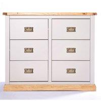 Cabinet Bits Bomporto 6 Drawer Chest of Drawers Bras Drop Handle in Light Grey