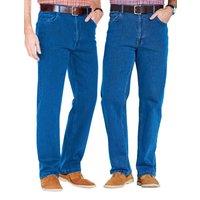 Chums Men's Denim Jeans in Pack of 2 Stretch Fabric Side Elasticated Waistband in Blue | Size: 40S