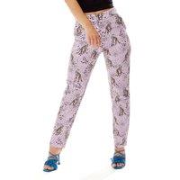 Animal Print Trousers in Lilac