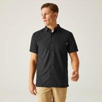 Regatta Men's Mindano VIII Short Sleeve Shirt in Black | Size: Medium