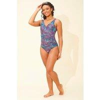 Beachcomber Women's Cross Over Wrap Swimsuit in Turquoise | Size: 10