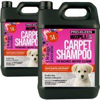 ProKleen Carpet Cleaning Shampoo Odour Remover Orange & Jasmine Scent 2 x 5L in Clear