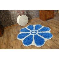 RugsX Circle Shaggy Rug in Blue | Size: 120 cm diameter