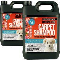ProKleen Carpet Cleaning Shampoo Odour Remover Amber & Bergamot Scent 2 x 5L in Clear
