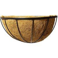 Primrose Wire Hanging Basket Plant Pot Planter with Coco Liner 41cm in Black