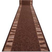 RugsX Anti-Slip Linea Runner in Brown | Size: 100 cm x 150 cm