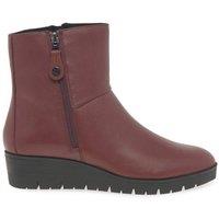 Caprice Women's 'Antonia' Ankle Boots in Wine | Size: 6.5