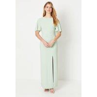 Debut London Women's by Coast Angel Sleeve Twist Back Jersey Bridesmaid Dress in Sage | Size: 12