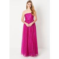 Debut London by Coast Glitter Mesh Bandeau Full Skirted Prom Dress
