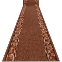 RugsX Anti-Slip Bombay Runner in Brown | Size: 67 cm x 420 cm