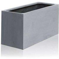 Primrose Poly Terrazzo Stone Black Outdoor Trough Planter Pot 90 Litre 80cm