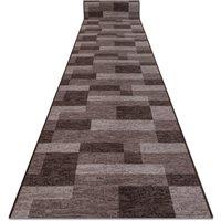 RugsX Anti-Slip Icona Runner in Brown | Size: 67 cm x 440 cm