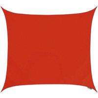 Primrose 5.4m Square Waterproof Patio Sun Shade Canopy 98% UV Block Free Rope in Red