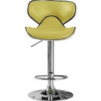 netfurniture Polsode Bar Stool PU Chrome & Lime (2s) in Black