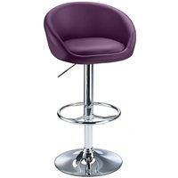 netfurniture Lombardy Adjustable Bar Stool Chrome in Purple