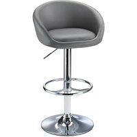 netfurniture Lombardy Adjustable Bar Stool Chrome in Grey