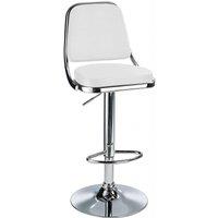 netfurniture Romano Breakfast Bar Stool - White Height Adjustable