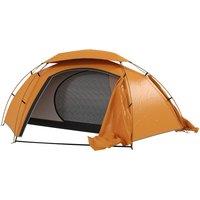 OUTSUNNY 1-2 Man Aluminium Frame Camping Tent Dome Tent with Removable Rainfly in Orange | Size: Double