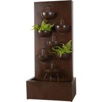 Primrose 'Tozi' Bowl Tiered Water Wall Planter Outdoor Garden Water Feature in Stone