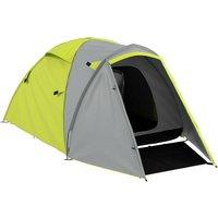 OUTSUNNY Camping Tent for 2-3 Man with Bedroom & Living Room, Backpacking Tent in Yellow | Size: Double