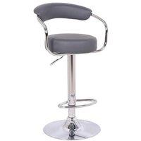 netfurniture Lazio Height Adjustable Bar Stool With Arms in Dark Grey