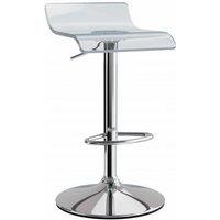 netfurniture Tina Acrylic Bar Stool Height Adjustable - Tinted Black