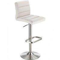 netfurniture Swank Adjustable Bar Stool in White