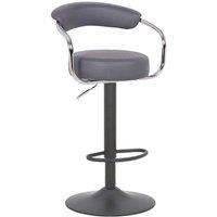 netfurniture Lazio Matt Black Bar Stool Charcoal
