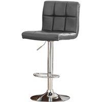 netfurniture Subic Bar Stool PU Chrome & Grey (2's)