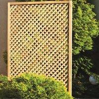 Primrose Wall Diamond Trellis Privacy Garden Softwood Screening 1.83m x 0.6m in Natural