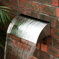 Primrose 'Victoria Falls' Stainless Steel Waterfall Cascade Sheer Descent 60cm in Metallic Silver